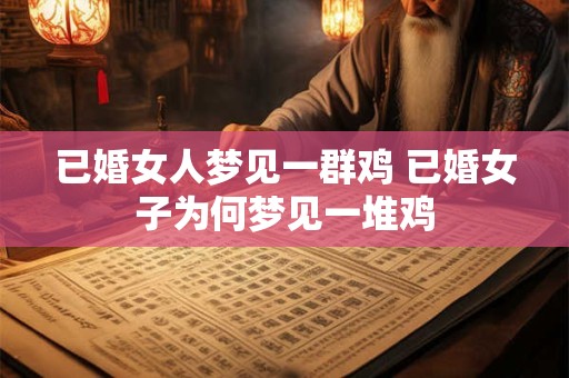 已婚女人梦见一群鸡 已婚女子为何梦见一堆鸡