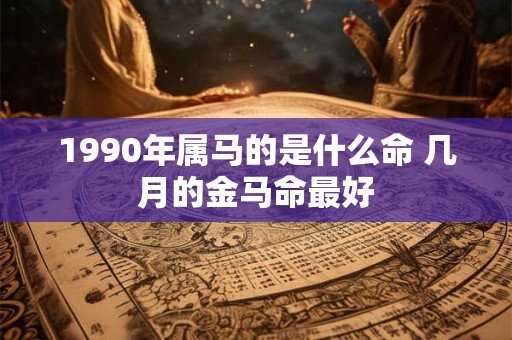 1990年属马的是什么命 几月的金马命最好