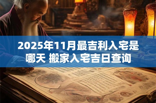 2025年11月最吉利入宅是哪天 搬家入宅吉日查询