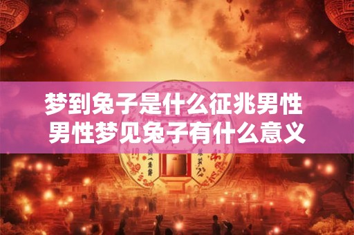 梦到兔子是什么征兆男性 男性梦见兔子有什么意义