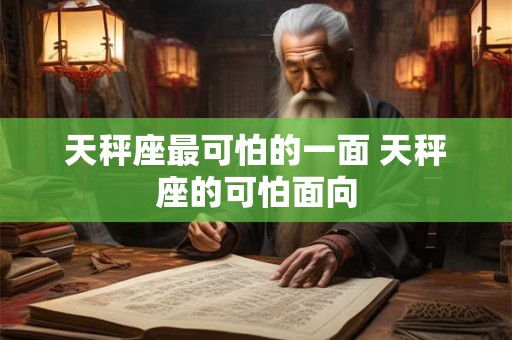 天秤座最可怕的一面 天秤座的可怕面向