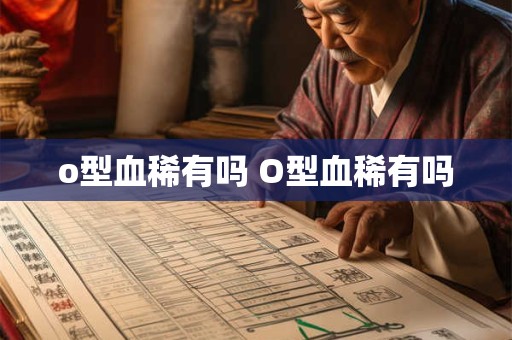 o型血稀有吗 O型血稀有吗