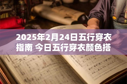 2026年2月24日五行穿衣指南 今日五行穿衣颜色搭配