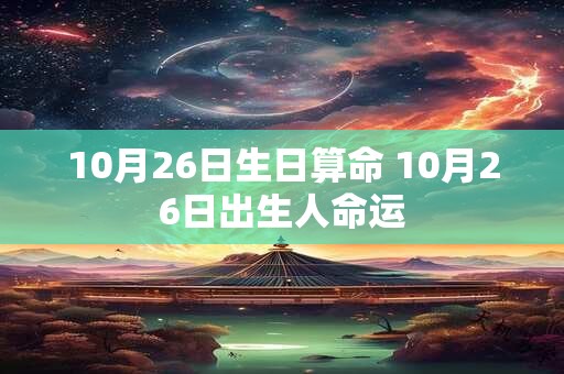 10月26日生日算命 10月26日出生人命运
