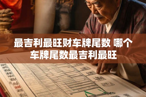 最吉利最旺财车牌尾数 哪个车牌尾数最吉利最旺