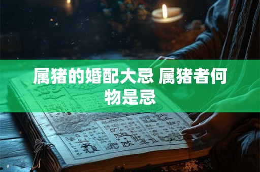 属猪的婚配大忌 属猪者何物是忌 属猪的婚配大忌 属猪者何物是忌