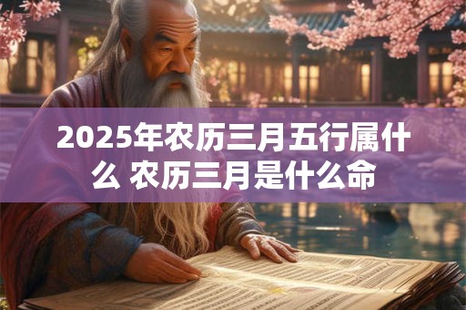 2025年农历三月五行属什么 农历三月是什么命