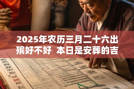 2025年农历三月二十六出殡好不好  本日是安葬的吉日吗