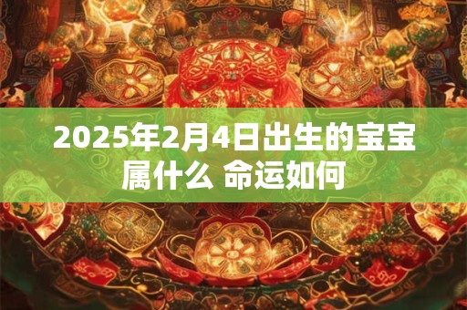 2025年2月4日出生的宝宝属什么 命运如何 2025年2月4日出生的宝宝属什么 命运如何