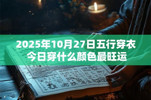 2026年10月27日五行穿衣 今日穿什么颜色最旺运