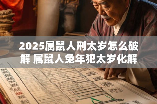 2025属鼠人刑太岁怎么破解 属鼠人兔年犯太岁化解之法