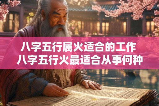 八字五行属火适合的工作 八字五行火最适合从事何种工作