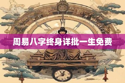 周易八字终身详批一生免费