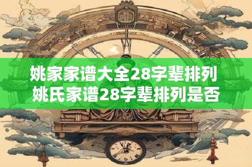 姚家家谱大全28字辈排列 姚氏家谱28字辈排列是否可查询