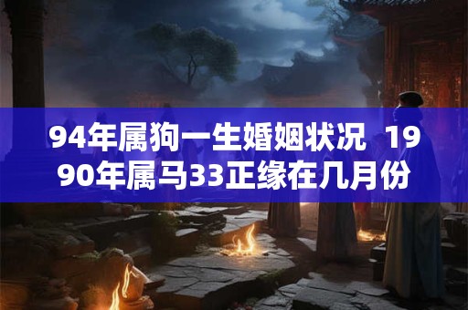94年属狗一生婚姻状况  1990年属马33正缘在几月份