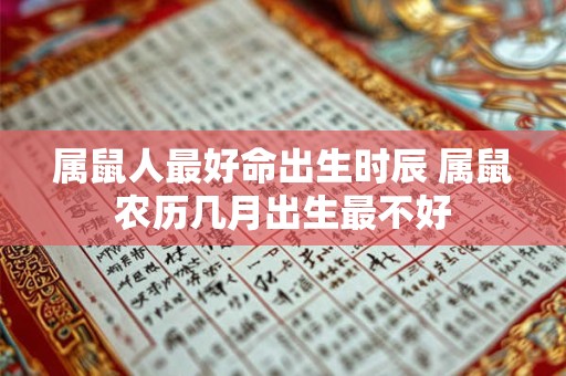 属鼠人最好命出生时辰 属鼠农历几月出生最不好