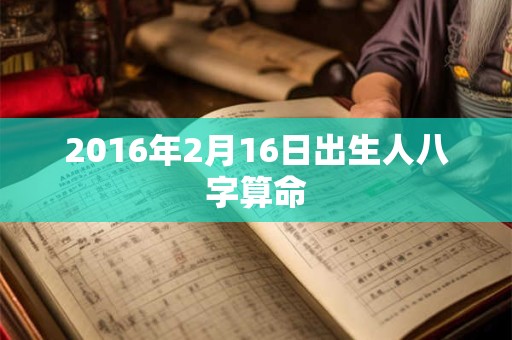 2016年2月16日出生人八字算命