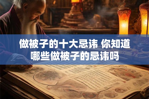 做被子的十大忌讳 你知道哪些做被子的忌讳吗