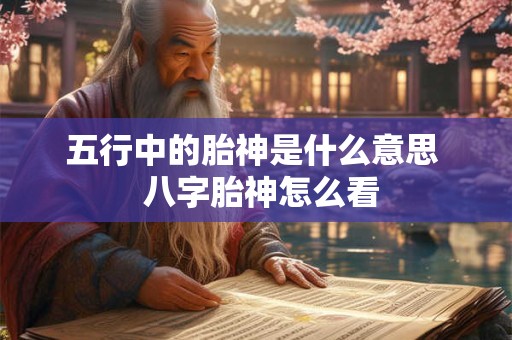 五行中的胎神是什么意思  八字胎神怎么看