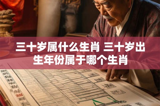 三十岁属什么生肖 三十岁出生年份属于哪个生肖