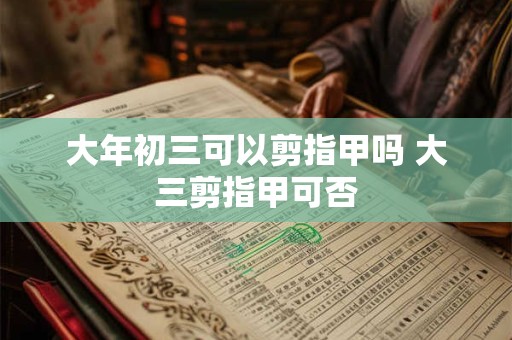 大年初三可以剪指甲吗 大三剪指甲可否