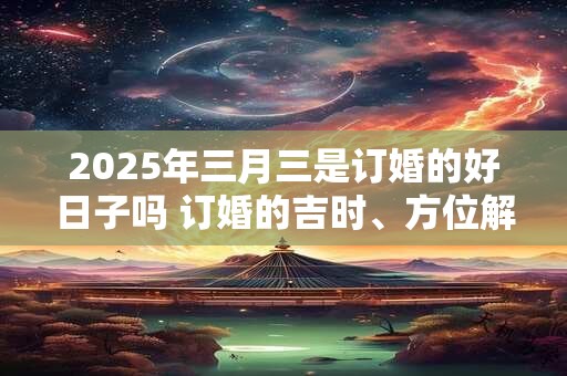 2025年三月三是订婚的好日子吗 订婚的吉时、方位解析