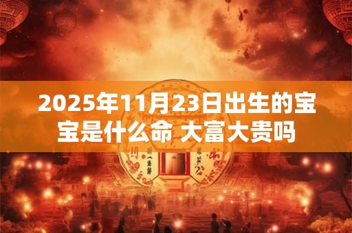 2025年11月23日出生的宝宝是什么命 大富大贵吗