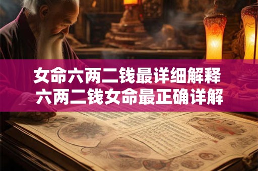 女命六两二钱最详细解释 六两二钱女命最正确详解