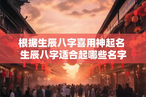 根据生辰八字喜用神起名 生辰八字适合起哪些名字