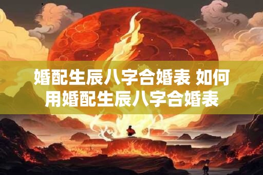 婚配生辰八字合婚表 如何用婚配生辰八字合婚表