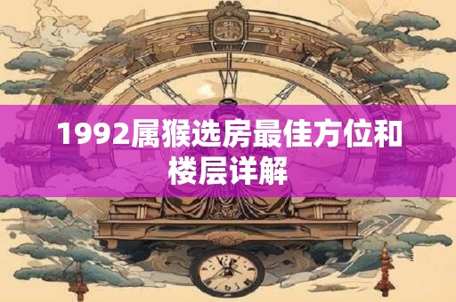 1992属猴选房最佳方位和楼层详解