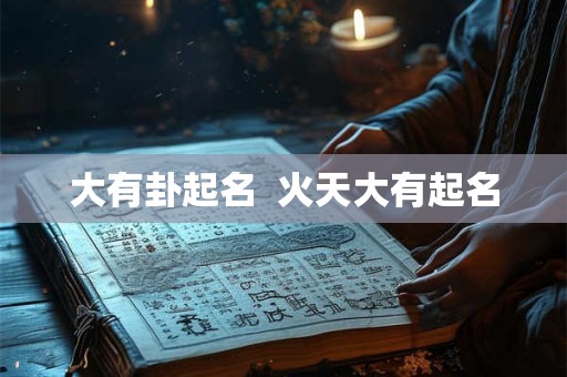大有卦起名  火天大有起名
