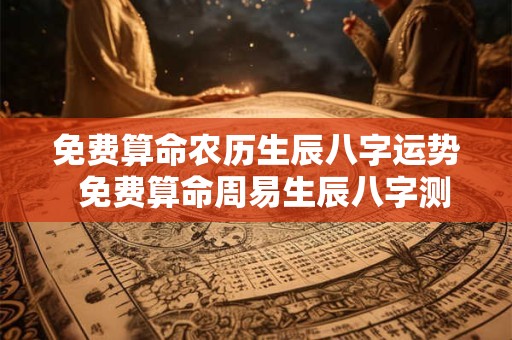免费算命农历生辰八字运势  免费算命周易生辰八字测阴历转阳历