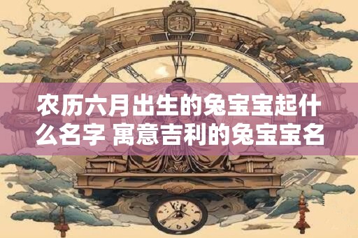 农历六月出生的兔宝宝起什么名字 寓意吉利的兔宝宝名字参考