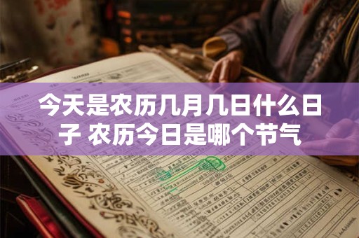 今天是农历几月几日什么日子 农历今日是哪个节气