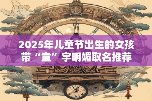 2025年儿童节出生的女孩带“童”字明媚取名推荐