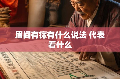 眉间有痣有什么说法 代表着什么