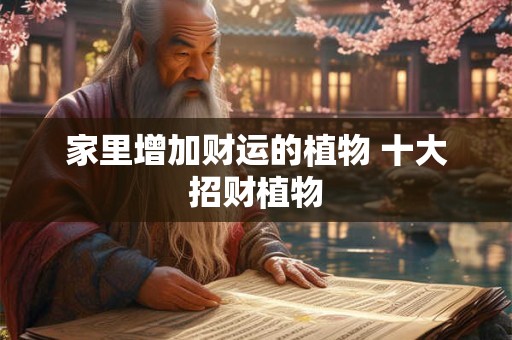 家里增加财运的植物 十大招财植物