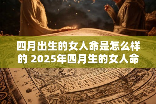 四月出生的女人命是怎么样的 2026年四月生的女人命运分析