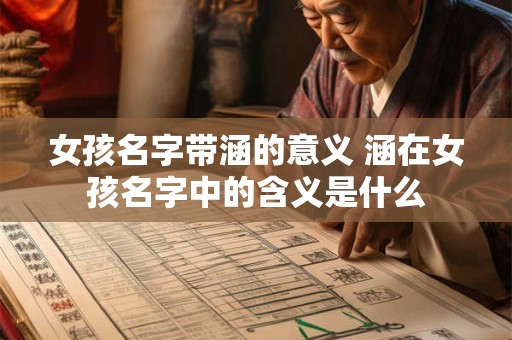 女孩名字带涵的意义 涵在女孩名字中的含义是什么