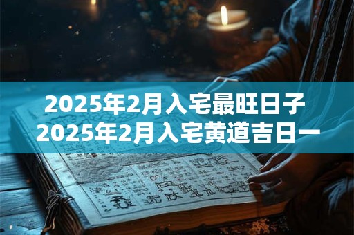 2025年2月入宅最旺日子 2025年2月入宅黄道吉日一览