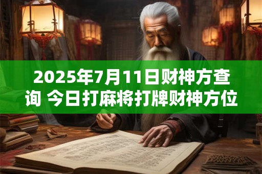 2025年7月11日财神方查询 今日打麻将打牌财神方位！