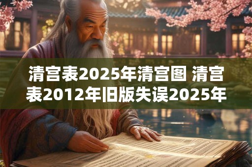 清宫表2025年清宫图 清宫表2012年旧版失误2025年新版为何重新修订