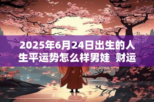 2025年6月24日出生的人生平运势怎么样男娃  财运如何
