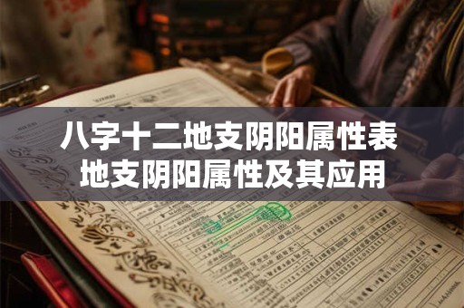 八字十二地支阴阳属性表 地支阴阳属性及其应用
