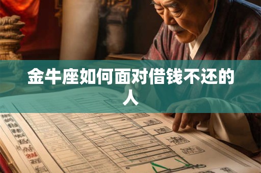 金牛座如何面对借钱不还的人