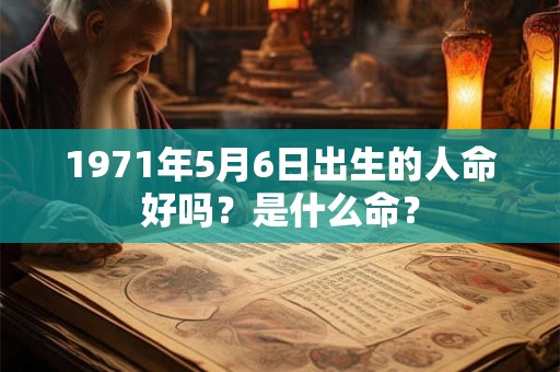 1971年5月6日出生的人命好吗？是什么命？
