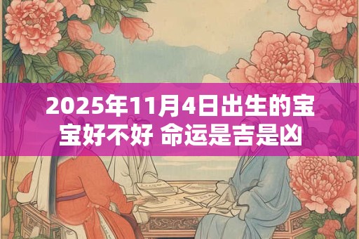 2025年11月4日出生的宝宝好不好 命运是吉是凶