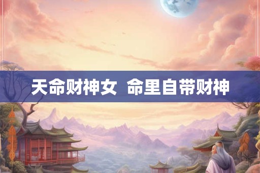 天命财神女  命里自带财神