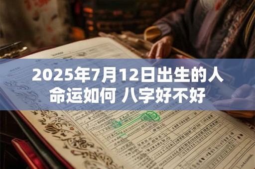 2025年7月12日出生的人命运如何 八字好不好